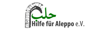 logo hilfe-fuer-aleppo.de
Hilfe fĂĽr Aleppo e.V.
Hoffnung fĂĽr Syrien logo hilfe-fuer-aleppo.de
Hilfe fĂĽr Aleppo e.V.
Hoffnung fĂĽr Syrien